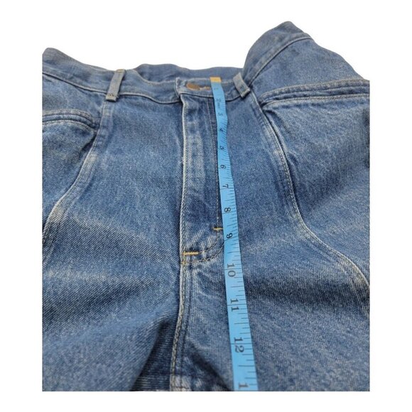 Vintage Lee Jeans Women 14 Denim High Waist  Pleat 80's Made USA Western Rancher - Picture 5 of 9